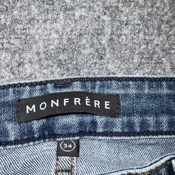 Monfrere Jeans Mens  Size 34 Blue Greyson Dark Vintage skinny Japanese Denim - Picture 2 of 10